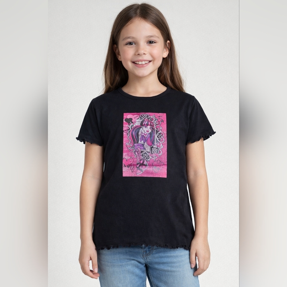 Custom Made Monster High Draculaura tshirt Girls L 10/12